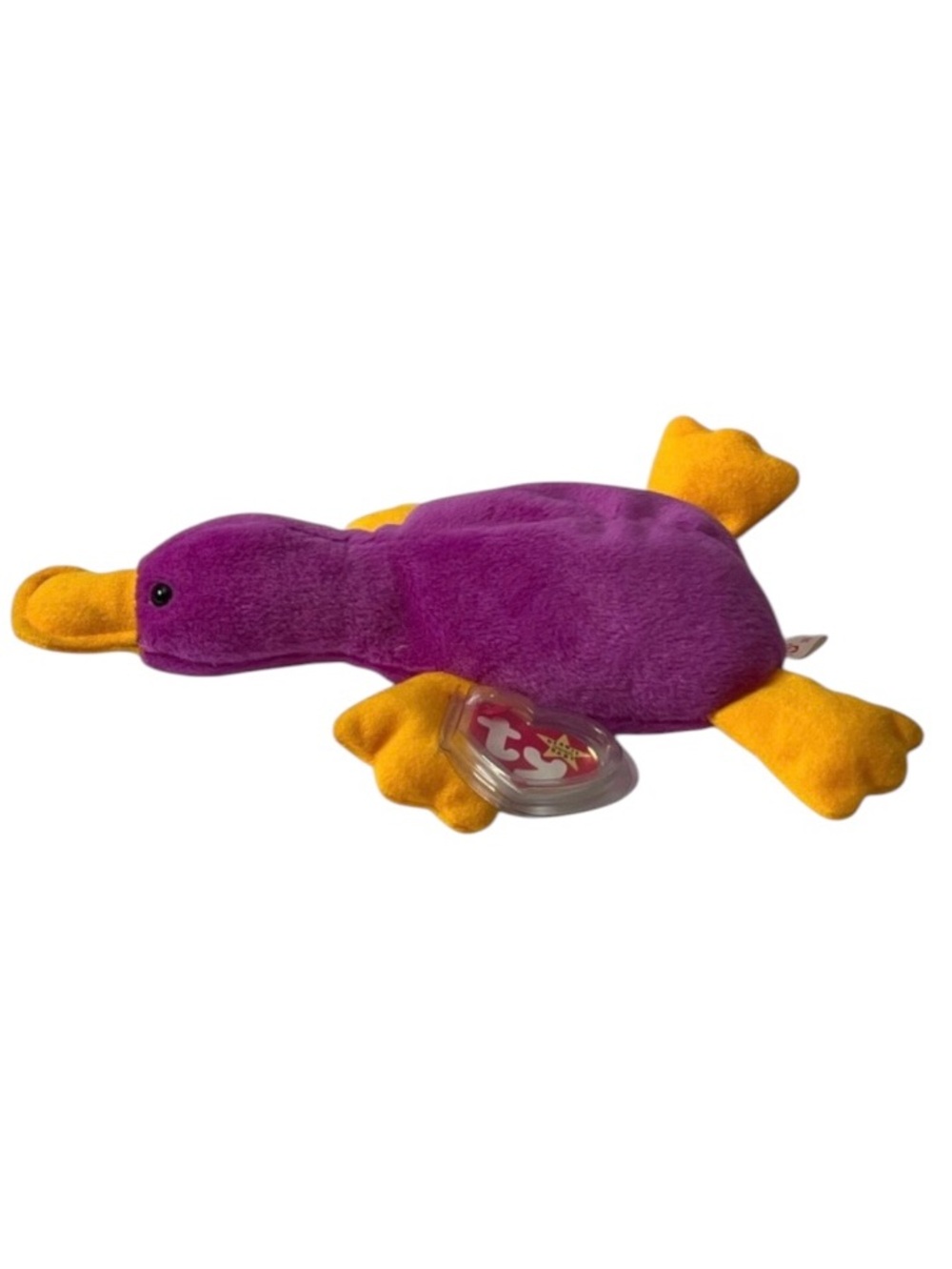 Ty Beanie Babies "Patti" Platypus. PVC 1993. 1-6-93. Deutschland on swing tag.
